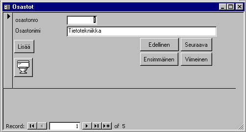 Luo tarvittavat navigointi- ja toimintonappulat