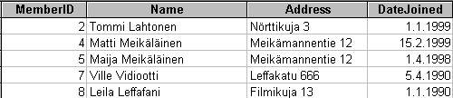 Teht�v� 11 hakutulos