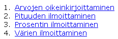 Selke� linkkilista (hakemisto) luotuihin dokumentteihin