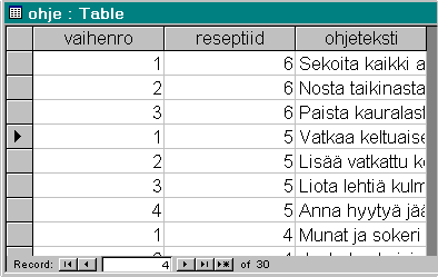 Tietojen sy�tt�minen ilman hakutaulua