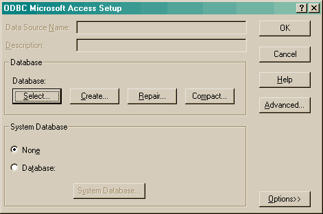 ODBC Microsoft Access Setup