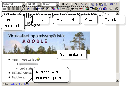 Kirjoittaminen RichText-editorilla