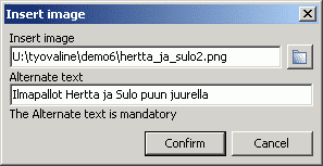 Kuvan lis�ys