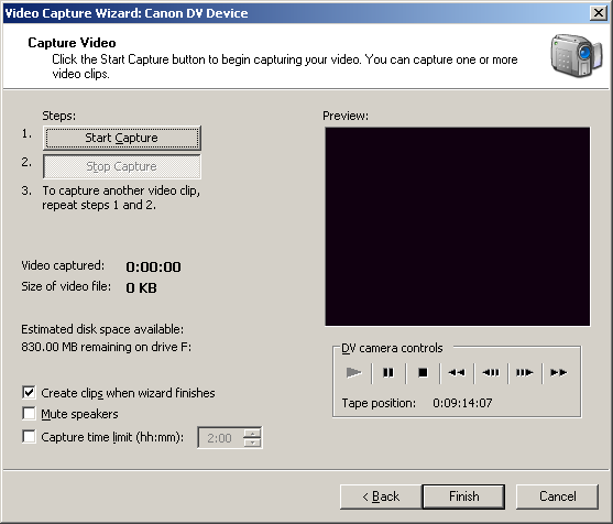 Valitse Start Capture
