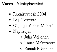 Esimerkkituloste elokuvasta
