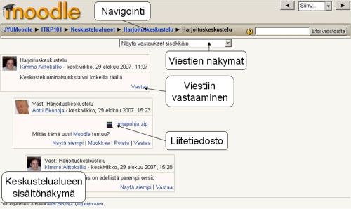 Yhden keskustelualueen s�ikeen n�kym�