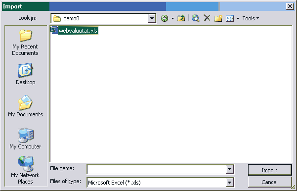 Valitse Webvaluutat.xls