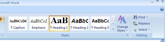 Styles and Formatting