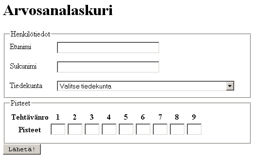 Arvosanalaskuri