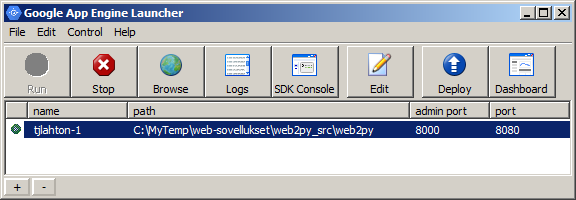 App Engine Launcher