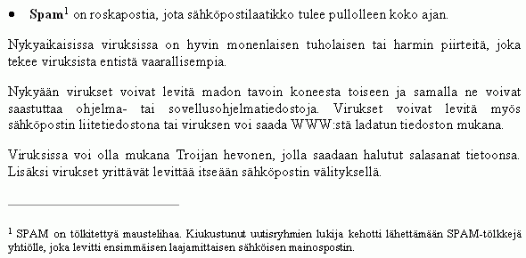 Esimerkki alaviitteestä