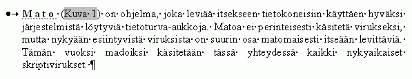 Esimerkki ristiviitteestä