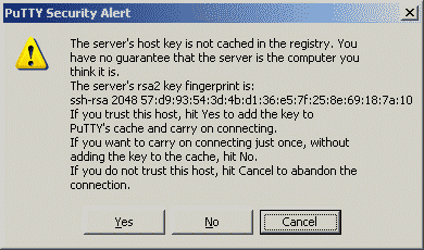 Putty Security Alert