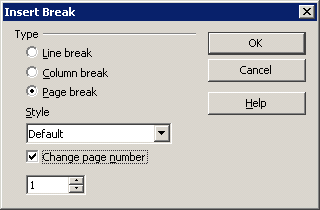 Insert break
