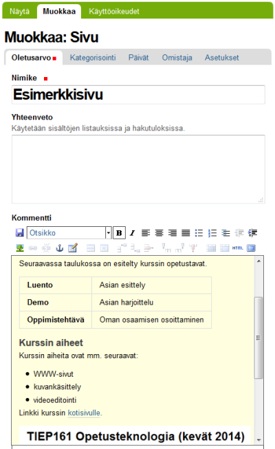 Sivun muokkaaminen Plonella