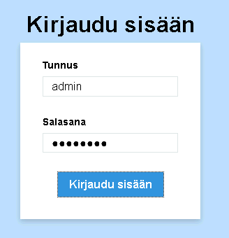 kirjautumismalli