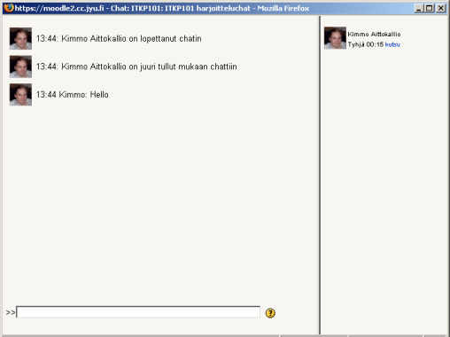 Moodlen chat-istunto